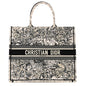 Christian Dior Canvas Embroidered Large Zodiac Book Tote Latte Multicolor