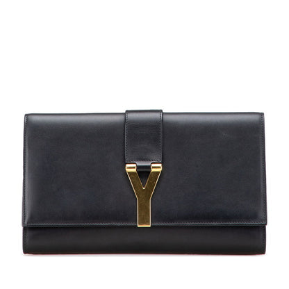 Saint Laurent Y Line Leather Clutch Bag