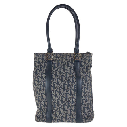 Dior Tote Bag Canvas, Leather Navy Gold Metal Tote Bag Shoulder Bag Trotter Women
