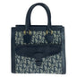 Dior Tote Bag Canvas, Leather Navy Gold Metal Tote Bag handbag Trotter Women