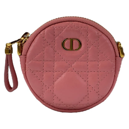 Dior Shoulder Bag leather Pink Gold Metal Shoulder Bag pouch Cannage Caro Women
