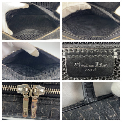 Dior Handbag MC0053 Canvas, Leather Black Silver Metal Handbag vanity bag Trotter Oblique Street chic Women