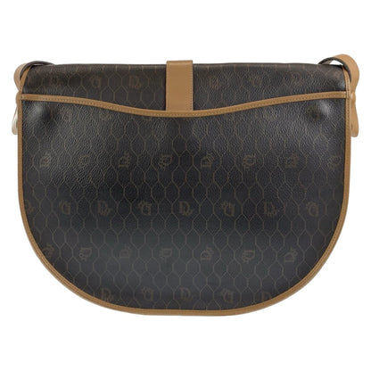 Christian Dior Shoulder Bag leather Brown Shoulder back pochette Honeycomb Pattern Women