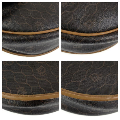 Christian Dior Shoulder Bag leather Brown Shoulder back pochette Honeycomb Pattern Women