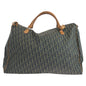 Dior Boston Duffel bag leather Navy Brown Gold Metal Trotter