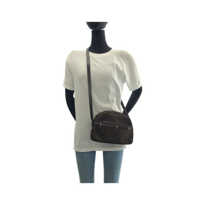 Dior Shoulder Bag canvas Brown Gold Metal Trotter