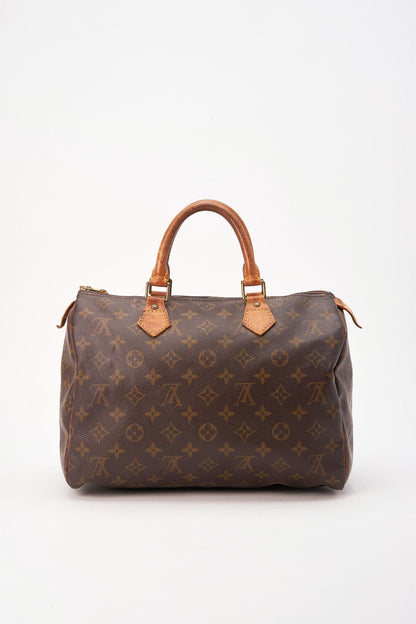 Louis Vuitton 30 Speedy Bag In Brown Monogram Coated Canvas