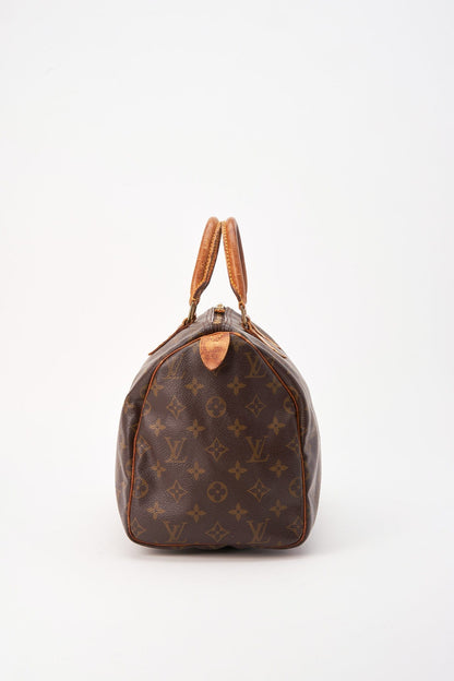 Louis Vuitton 30 Speedy Bag In Brown Monogram Coated Canvas