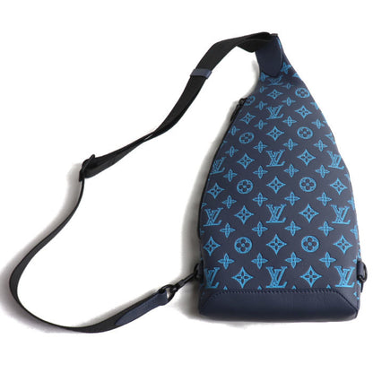 Louis Vuitton  blue Navy Leather Pouch Sling Bag