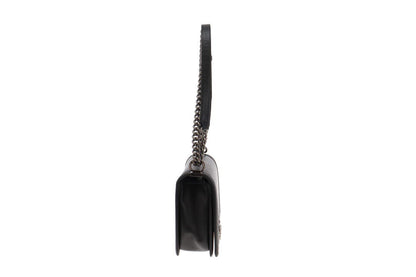 Chanel Black Calf Le Boy Bag Chevron Large