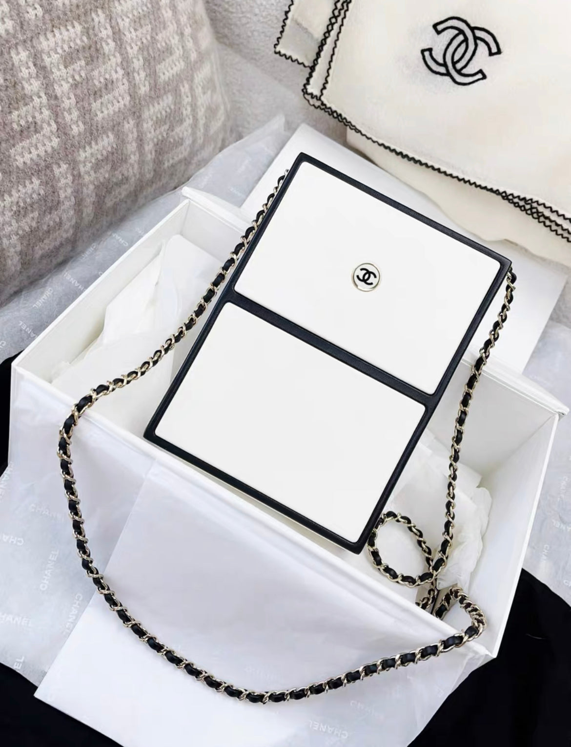 Chanel Luxury Leather Black Clutch Style 6