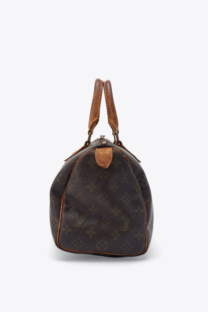 Louis Vuitton 25 Speedy Bag In Brown Monogram Coated Canvas