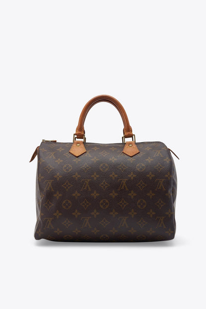 Louis Vuitton 30 Speedy Bag In Brown Monogram Coated Canvas