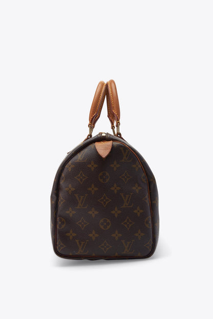 Louis Vuitton 30 Speedy Bag In Brown Monogram Coated Canvas