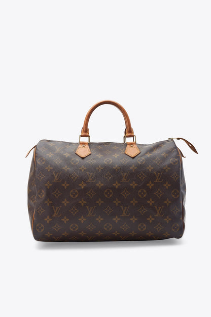 Louis Vuitton 35 Speedy Bag In Brown Monogram Coated Canvas