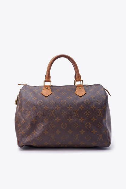Louis Vuitton 30 Speedy Bag In Brown Monogram Coated Canvas