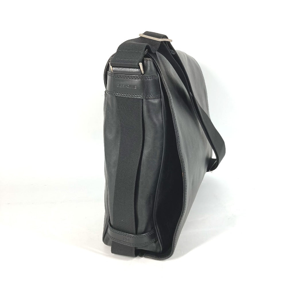 DIOR HOMME Shoulder Bag PVC black Crossbody flap Trotter Oblique logo mens