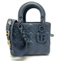 Dior Handbag lambskin blue Lady Dior