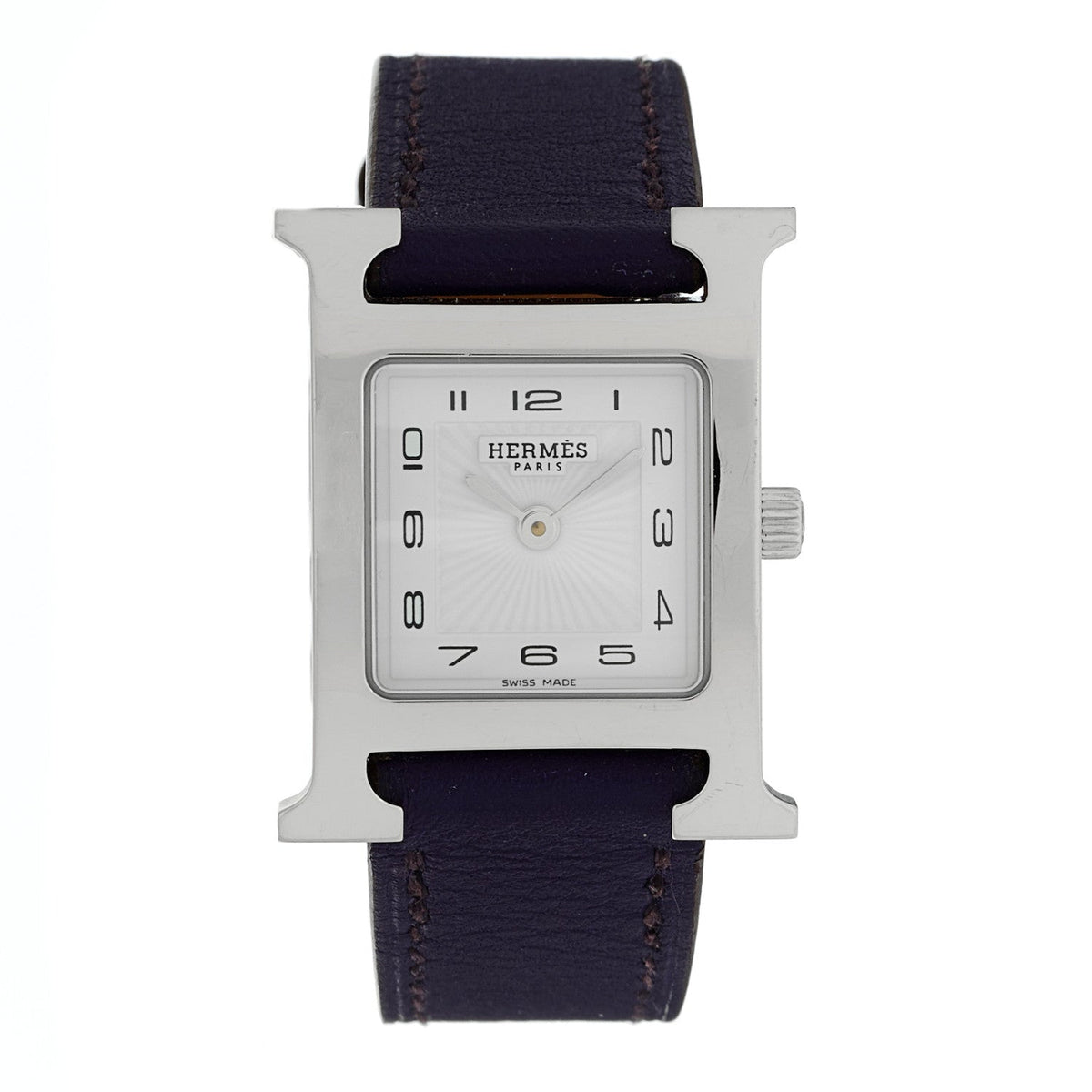 Stainless Steel Swift 21mm Heure H Hour Quartz Watch Iris