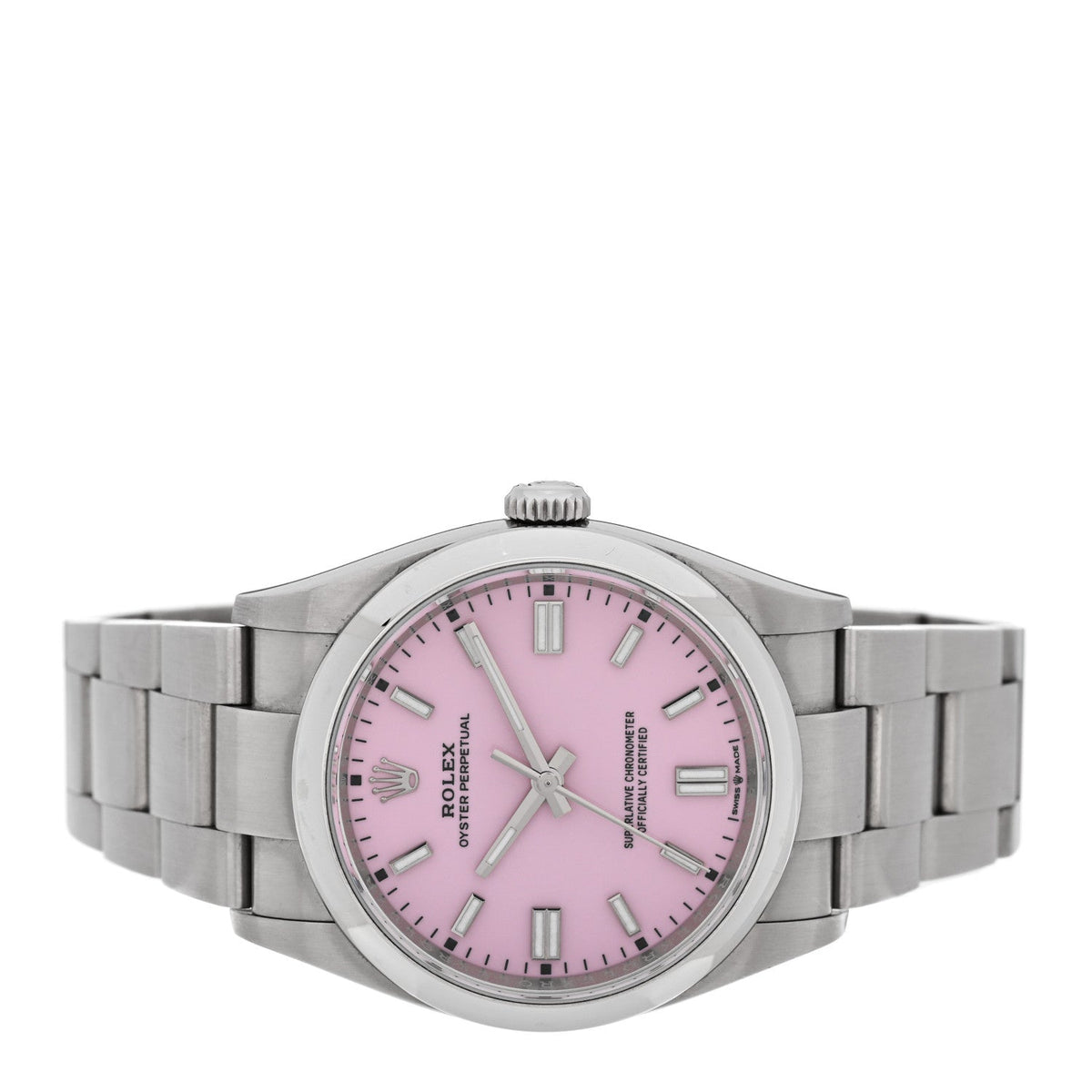 Stainless Steel 36mm Oyster Perpetual Watch Candy Pink 126000