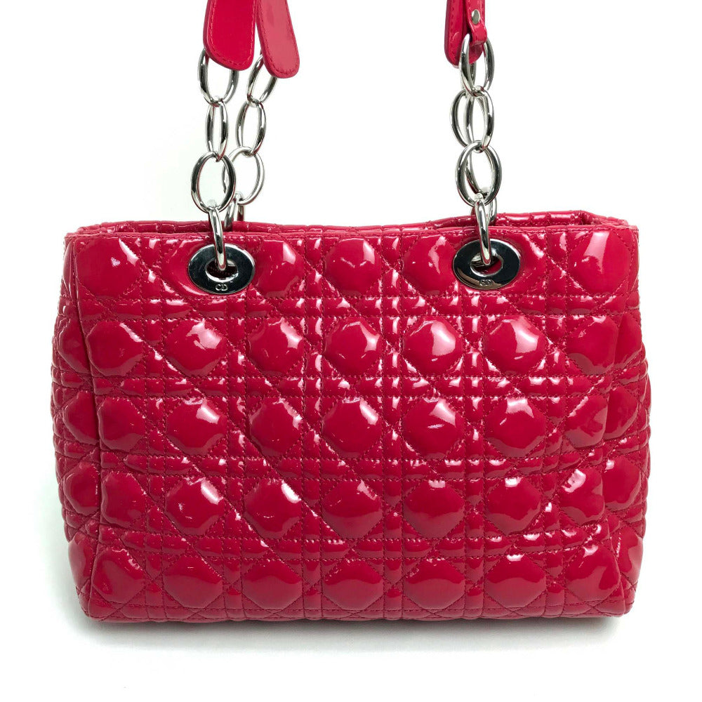 Dior Handbag M0955PVR Patent leather Pink type Cannage Soft Enamel Lady Dior Women