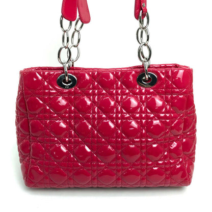 Dior Handbag M0955PVR Patent leather Pink type Cannage Soft Enamel Lady Dior Women