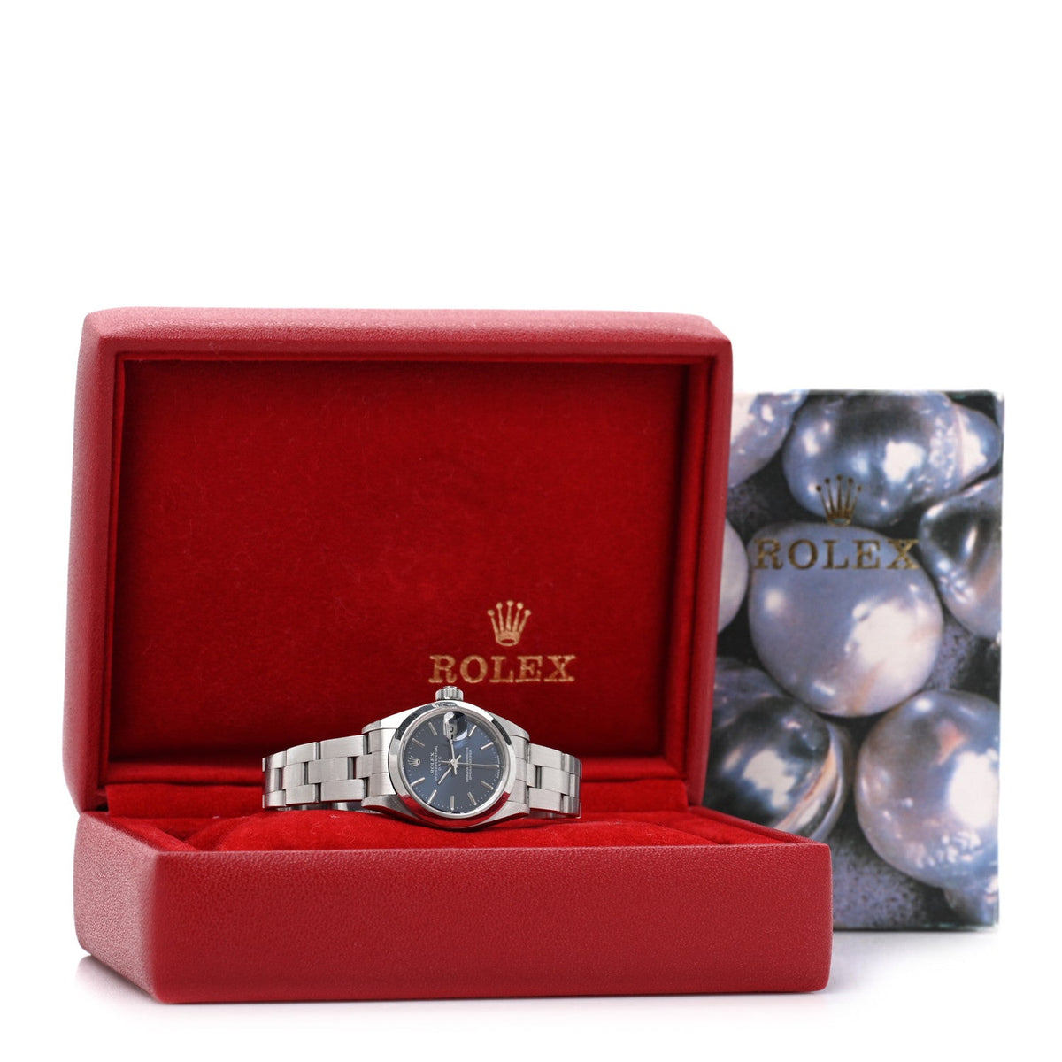 Stainless Steel 26mm Oyster Perpetual Date Watch Blue 79160