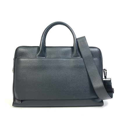 DIOR HOMME Business bag leather black Handbag logo Inner Trotter Oblique mens