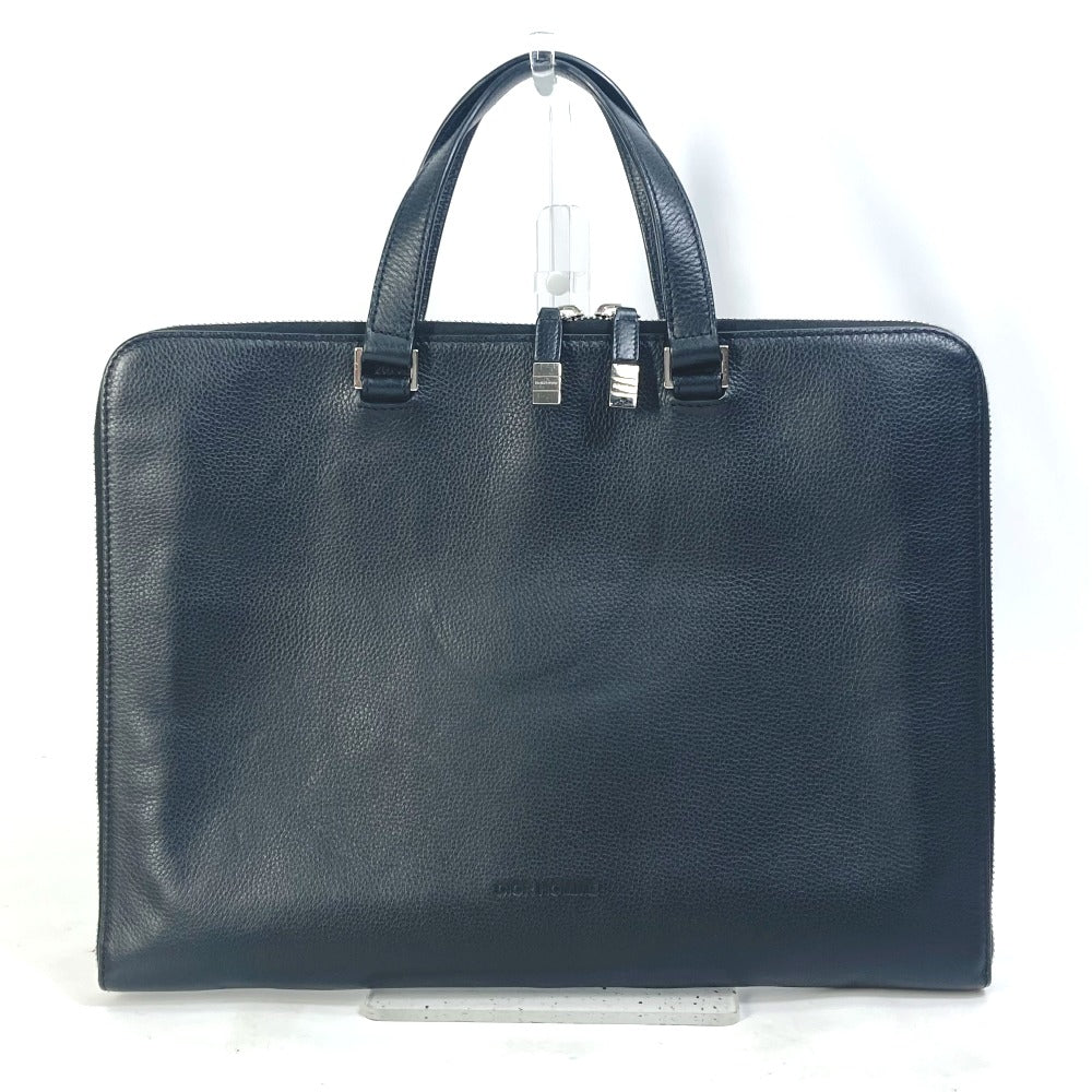 DIOR HOMME Business bag leather black Handbag Tote Bag logo mens