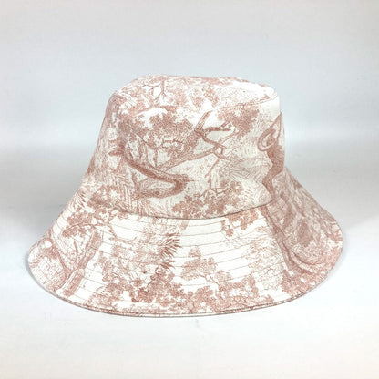 Dior hat 02TOJ924I130 cotton pink Hat Hat Bucket Hat Bob Hat Toile de Jui Women 59