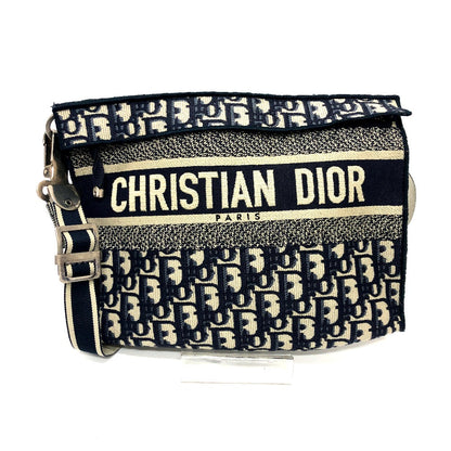Dior Shoulder Bag Jacquard Navy Oblique