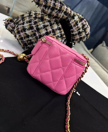 Chanel Vanity Lambskin Pink Shoulder Bag