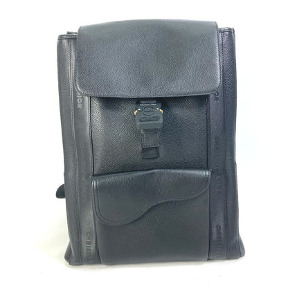 Dior Backpack 1ADBA143SSE leather black Saddle backpack mens