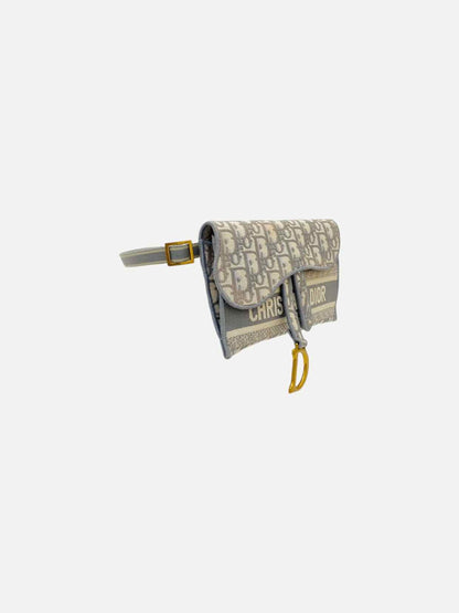 Dior Saddle Grey Oblique Belt Bag
