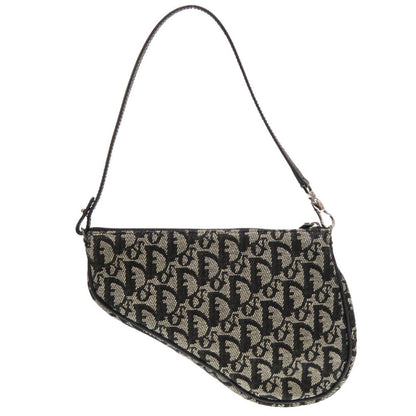Christian Dior Pouch canvas black Saddle pouch Trotter Women