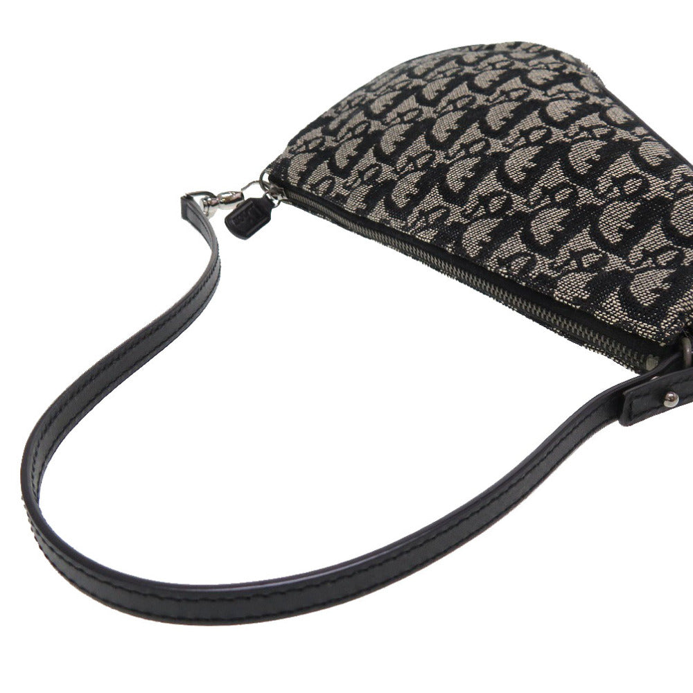 Christian Dior Pouch canvas black Saddle pouch Trotter Women