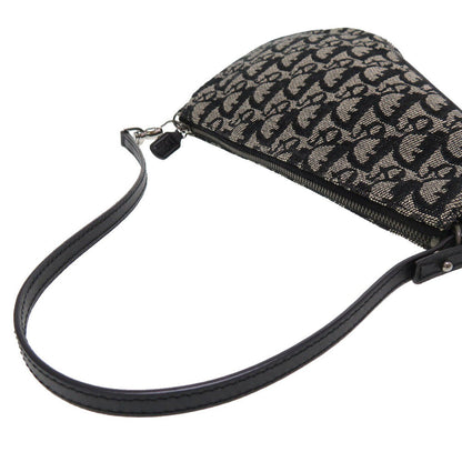 Christian Dior Pouch canvas black Saddle pouch Trotter Women