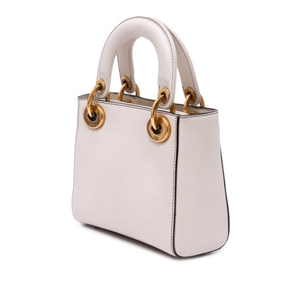 White Dior Dioramour Niki De Saint Phalle Mini Calfskin Love Lady Dior Satchel