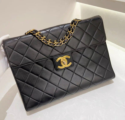 Chanel Rare Gold Top Handle Business Portfolio Briefcase