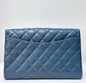 Chanel Blue Caviar Timeless Clutch with Chain SHW