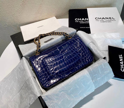 Chanel Classic Flap Leather Gold Shoulder Bag