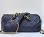 Chanel Bowling chain handbag Womens shoulder bag Navy Blue GHW