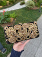 Chanel Black Gold Embroidered Clutch