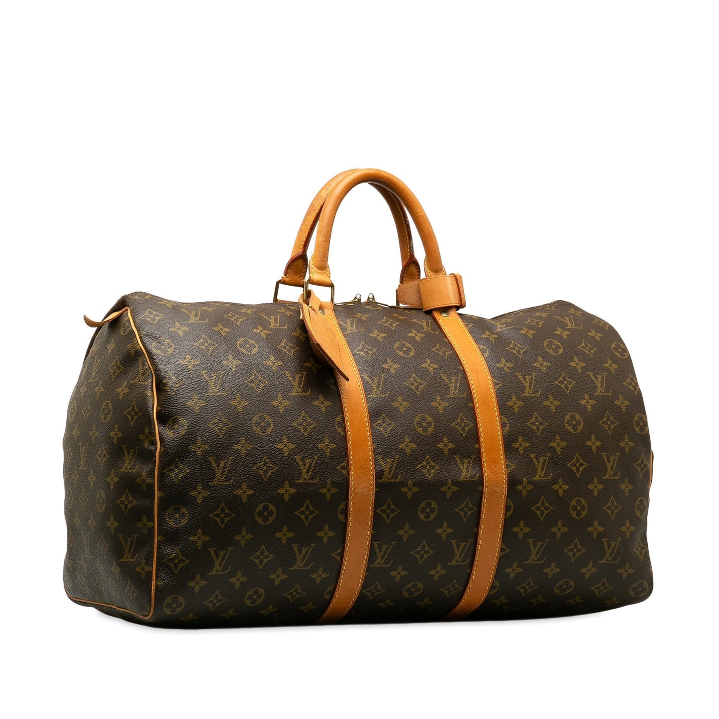 Brown Louis Vuitton Monogram Keepall 50 Travel Bag