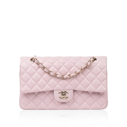 Chanel Classic Flap Lambskin Gold Shoulder Bag Style 58