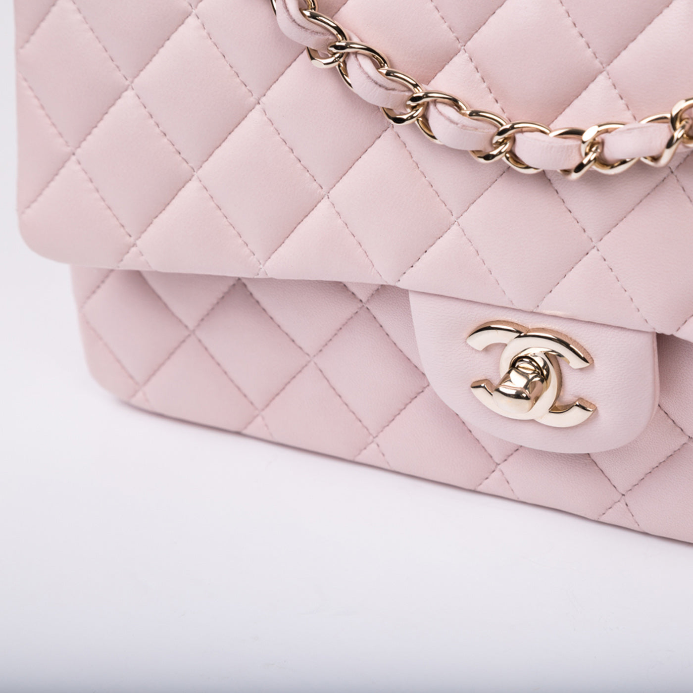 Chanel Classic Flap Lambskin Gold Shoulder Bag Style 58