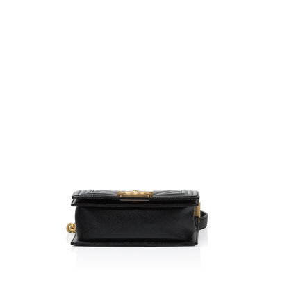 Chanel Boy Bag Caviar Black Shoulder Bag Style 22