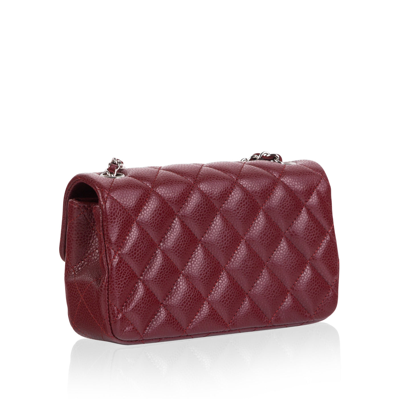Chanel Classic Flap Caviar Silver Shoulder Bag Caviar