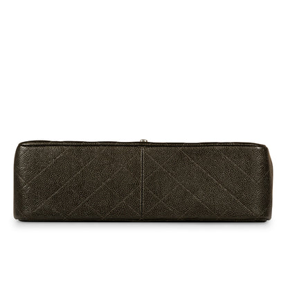 Chanel Classic Flap Caviar Grey Shoulder Bag