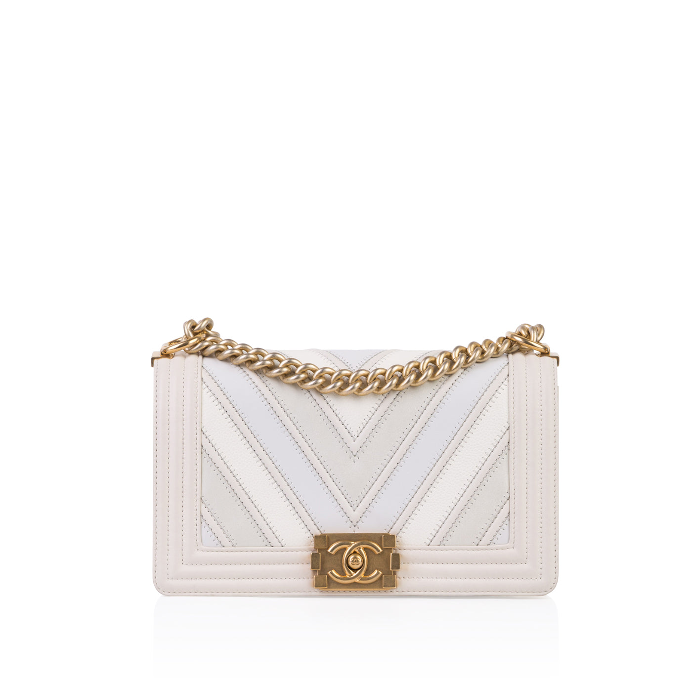 Chanel Mixed Leather Ss16 Boy Bag